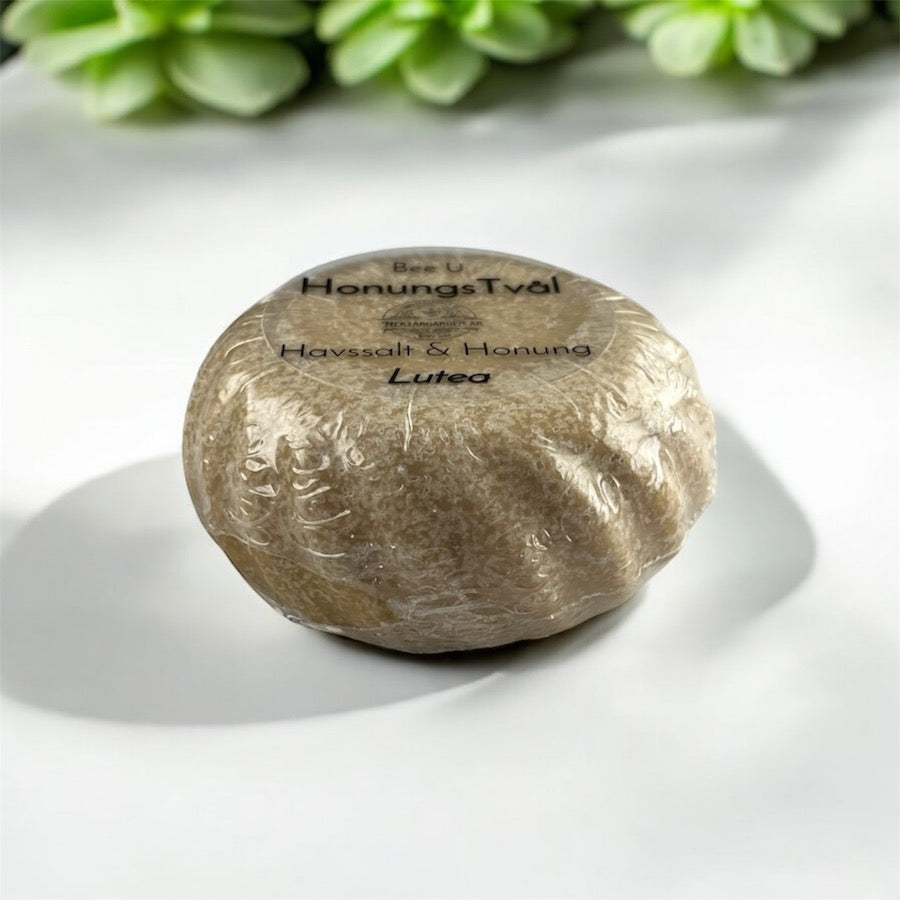 Honungstvål med havssalt “Lutea” från Nektargården – naturlig handgjord tvål för hudvård