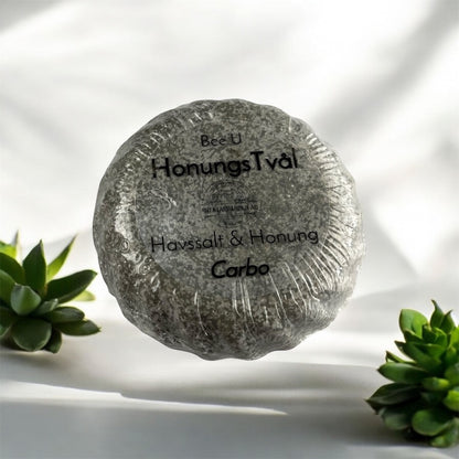 Honungstvål med havssalt “Carbo” från Nektargården – naturlig handgjord tvål för hudvård