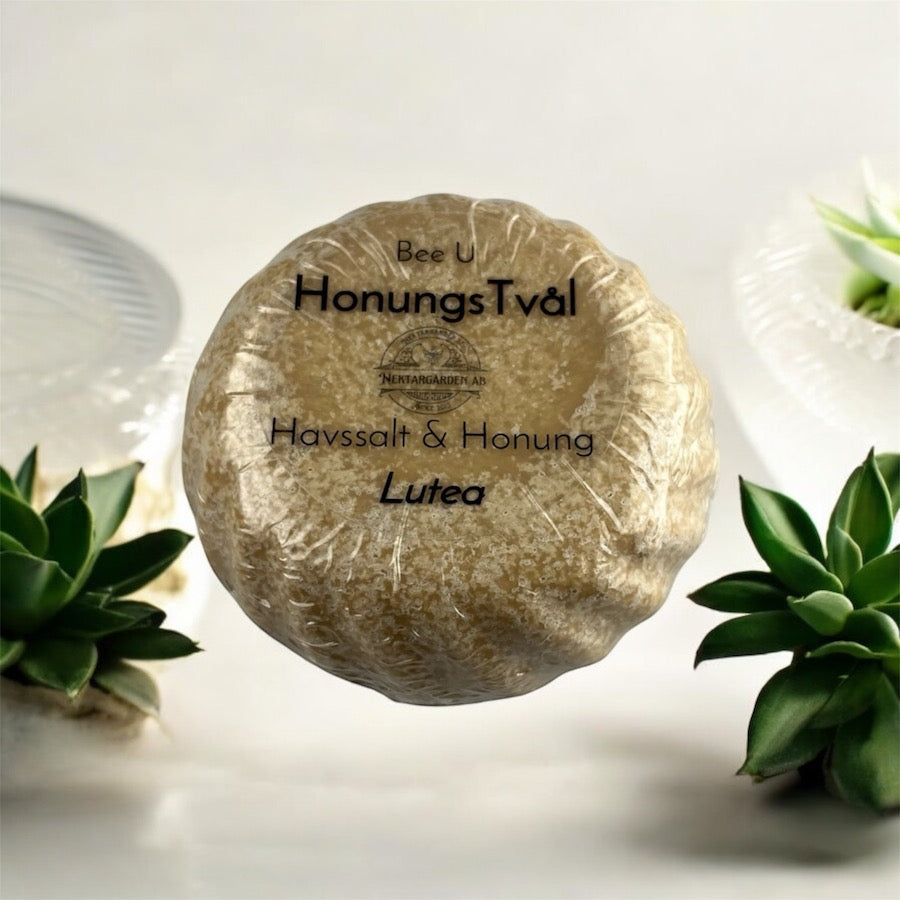 Honungstvål med havssalt “Lutea” från Nektargården – naturlig handgjord tvål för hudvård